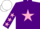 Purple, pink star, purple sleeves, pink stars, white cap