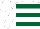 White, dark green hoops, white sleeves and cap