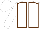 White, brown seams, white sleeves and cap