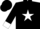 Black, white star, white cuffs
