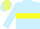 LIGHT BLUE, yellow hoop, striped cap