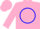 Pink, blue 'ap' in circle, pink cap