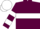 Maroon, White hoop, hooped sleeves, White cap