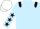 Light blue, black epaulettes, black stars on sleeves, white cap