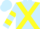 Light blue, yellow cross sashes, yellow bars on sleeves