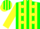 Green, yellow dots, yellow stripes on sleeves