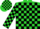Lime green, black blocks