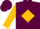 Maroon, maroon 's' on gold diamond, gold sleeves