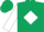 Dark green, white diamond, white diamond seam on sleeves