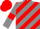 RED AND GREY DIAGONAL STRIPES, GREY SLEEVES, RED ARMLETS, RED CAP
