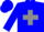 Blue, gray cross