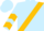 Light blue, black script r on gold sash, gold chevrons on sleeves, light blue cap