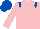 Pink, royal blue epaulets, royal blue cap