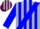 Silver, maroon & blue sash, stripes on slvs