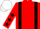 Red, black braces and 'tec', black stars on sleeves, white cap