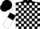 Black and White check, White sleeves, Black armlets