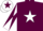 Maroon, white star, white and maroon diabolo on sleeves, white cap, maroon star