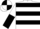 White & black hoops, halved sleeves, quartered cap
