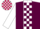 Maroon, yellow rose on white panel, maroon blocks on white sleeves