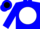 Blue,black heart in white ball