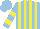 Light Blue and Yellow stripes, hooped sleeves, Light Blue cap