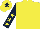 Yellow, dark blue sleeves, yellow stars, yellow cap, dark blue star