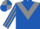 Royal Blue, Grey chevron, striped sleeves, quartered cap