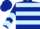 Dark Blue, Light Blue hoops, chevrons on sleeves