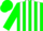 Green, white vertical stripes
