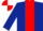 Dark blue, red panel & armlet, red & white quartered cap