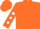 Orange, White diamonds on sleeves