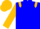Colbalt blue, ingot gold epaulets, ingot gold sleeves, colbalt and gold cap