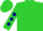 Lime green, navy blue 'bsb', navy blue diamonds on sleeves
