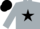 Silver, silver & black star on back, matching cap