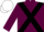 Maroon, black cross sashes, white cap