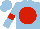 Light blue, red disc and armlets
