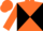Orange and black diabolo, orange cap