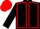 Black body, red seams, black arms, red cap