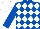 Royal Blue and White diamonds, Royal Blue sleeves, White cap