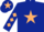 Dark Blue, Beige star, diamonds on sleeves, Dark Blue cap, Beige star