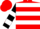 Red, black and white hoops, red, black and white hoops on sleeves, red cap