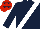DARK BLUE, white sash, red cap, dark blue stars