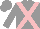 Grey, pink cross belts