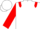 White, red epaulets, red cuffs on sleeves