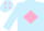 Light blue, pink diamond, pink diamonds on cap