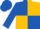 Royal blue & gold quartered, royal blue slvs, & cap