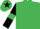 Emerald Green, Black sleeves, Emerald Green armlets, Emerald Green cap, Black star