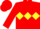 Red, yellow triple diamond