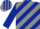 Dark Blue, Grey diagonal stripes, Dark Blue sleeves, Dark blue and Grey striped cap