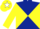 DARK BLUE & YELLOW DIABOLO, yellow sleeves, yellow cap, white star